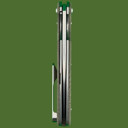 Chaves Blue Label Phase 229 Liner Lock Green Micarta (Belt Satin Finish)