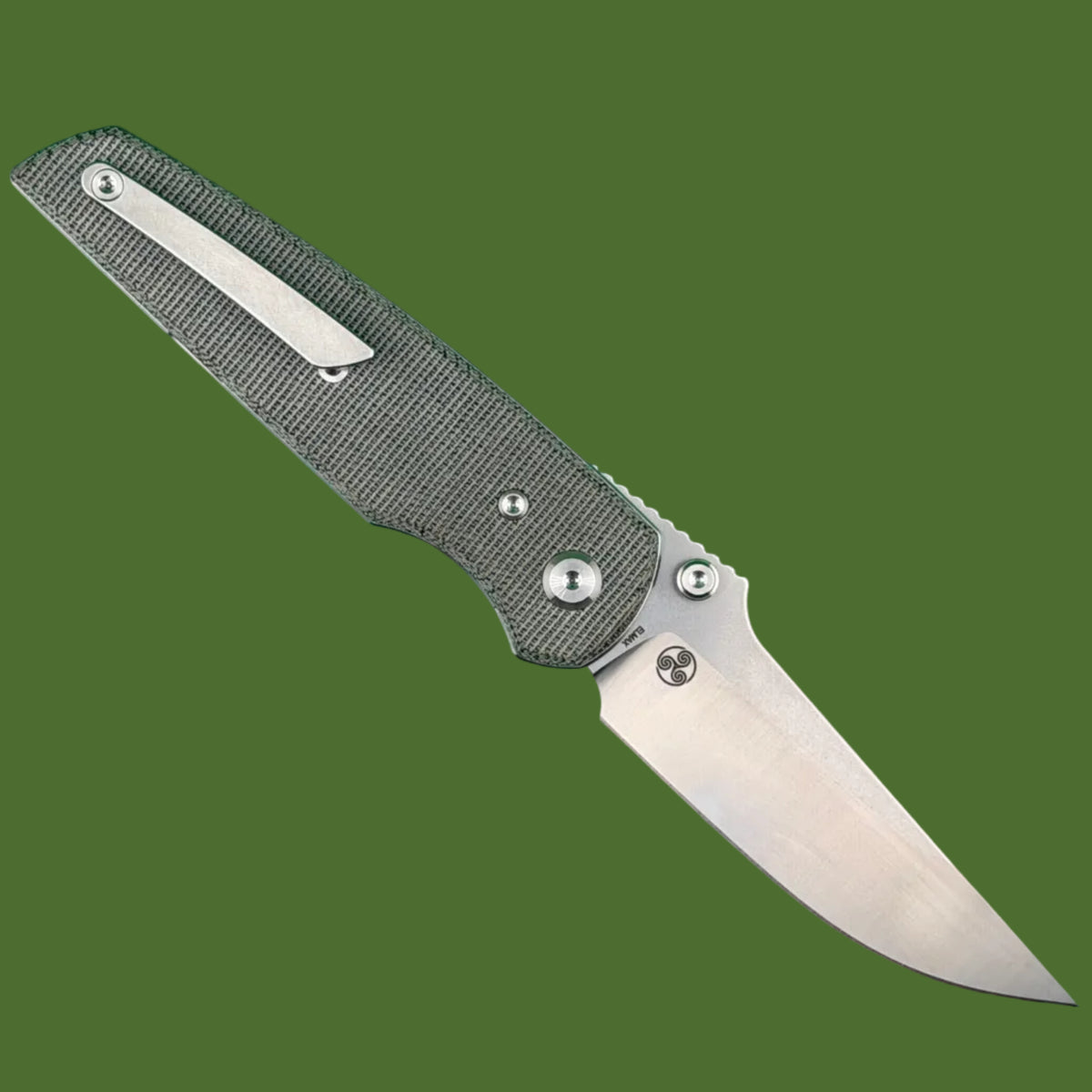 Chaves Blue Label Disciple Street Liner Lock Black Micarta (Belt Satin Finish)