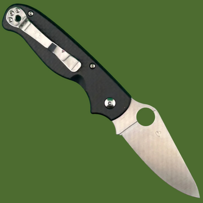 Spyderco ButtonUp Button Lock Satin Carbon Fiber