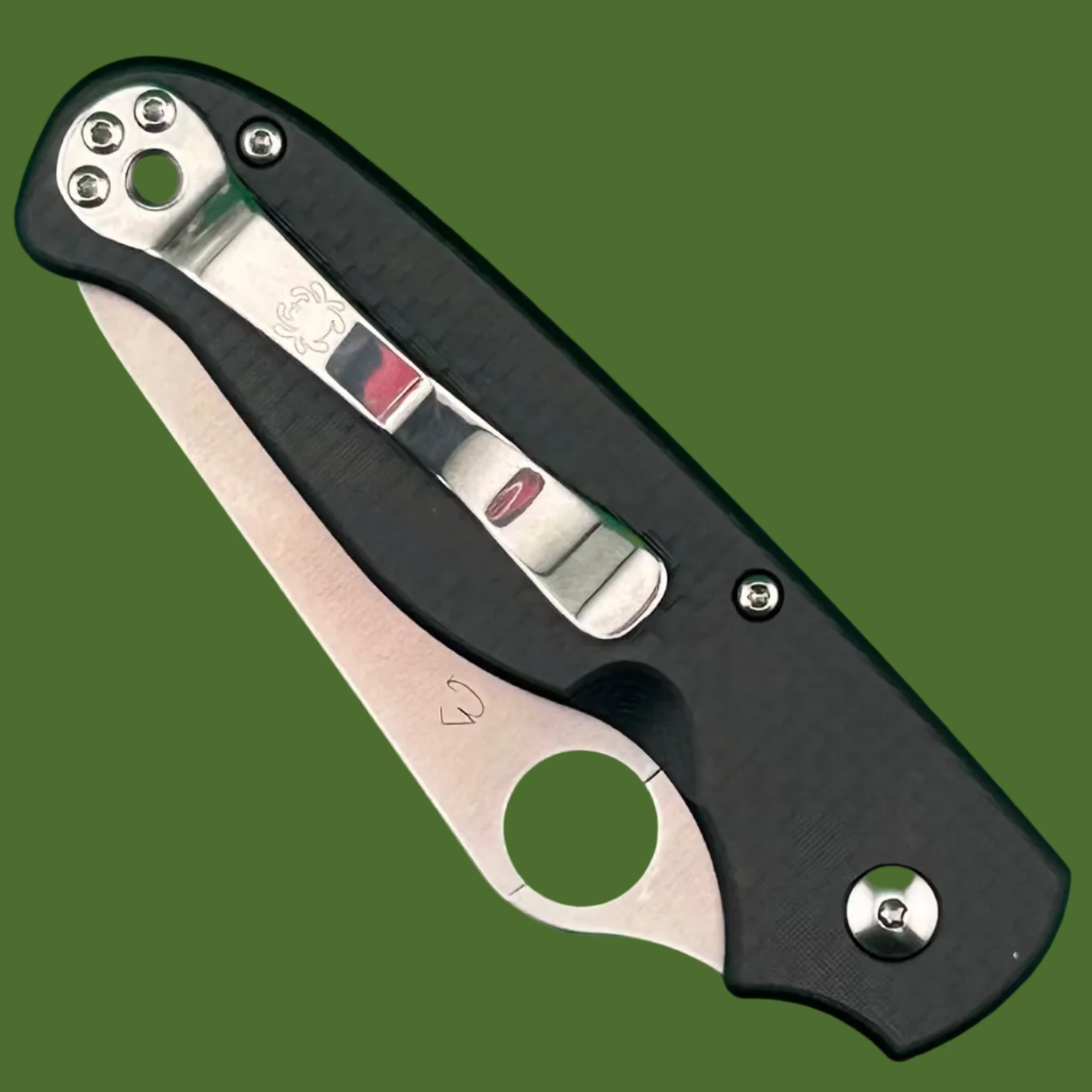 Spyderco ButtonUp Button Lock Satin Carbon Fiber