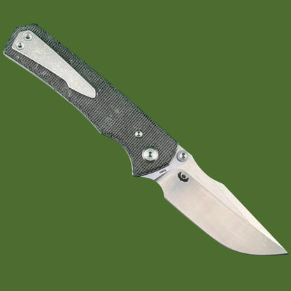 Chaves Blue Label Arison Street Liner Lock Black Micarta (Belt Satin Finish)