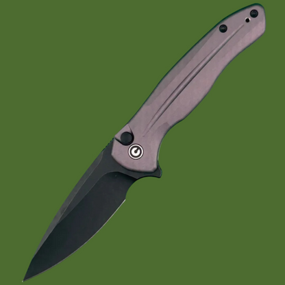 Civivi Kitefin Button Lock Purple Aluminum
