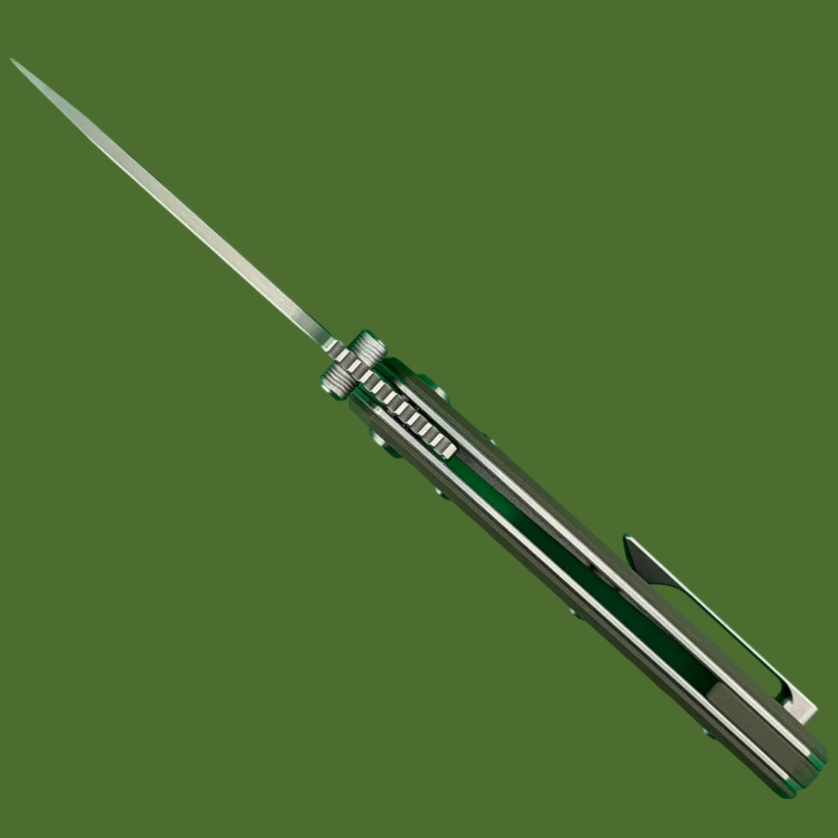 Chaves Blue Label Disciple Street Liner Lock OD Green G-10 (Belt Satin Finish)