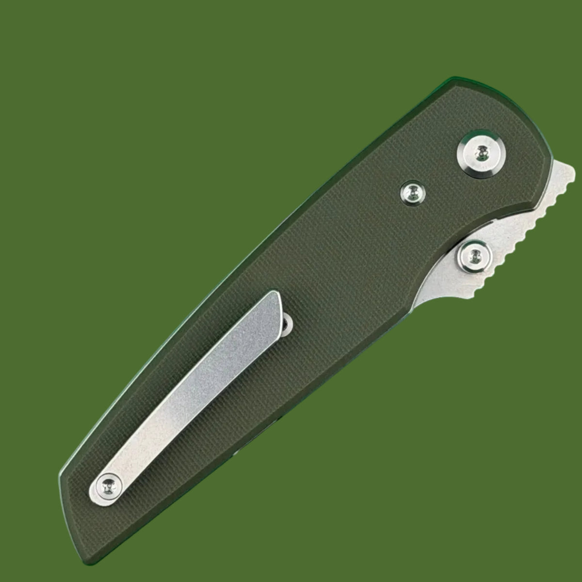 Chaves Blue Label Disciple Street Liner Lock OD Green G-10 (Belt Satin Finish)