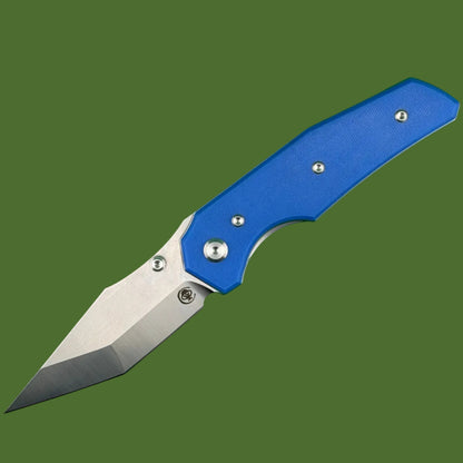 Chaves Blue Label Omega Street Liner Lock Blue G-10 (Belt Satin Finish)