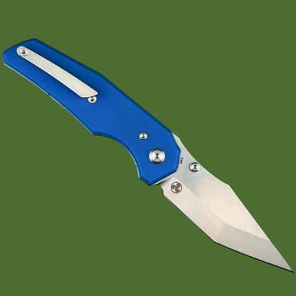 Chaves Blue Label Omega Street Liner Lock Blue G-10 (Belt Satin Finish)