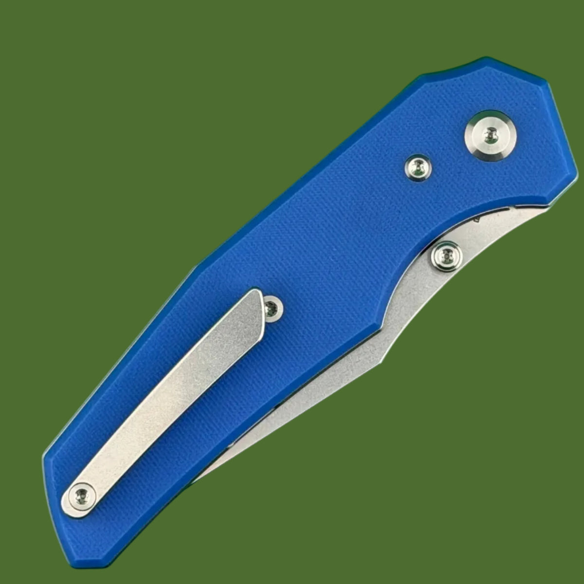 Chaves Blue Label Omega Street Liner Lock Blue G-10 (Belt Satin Finish)