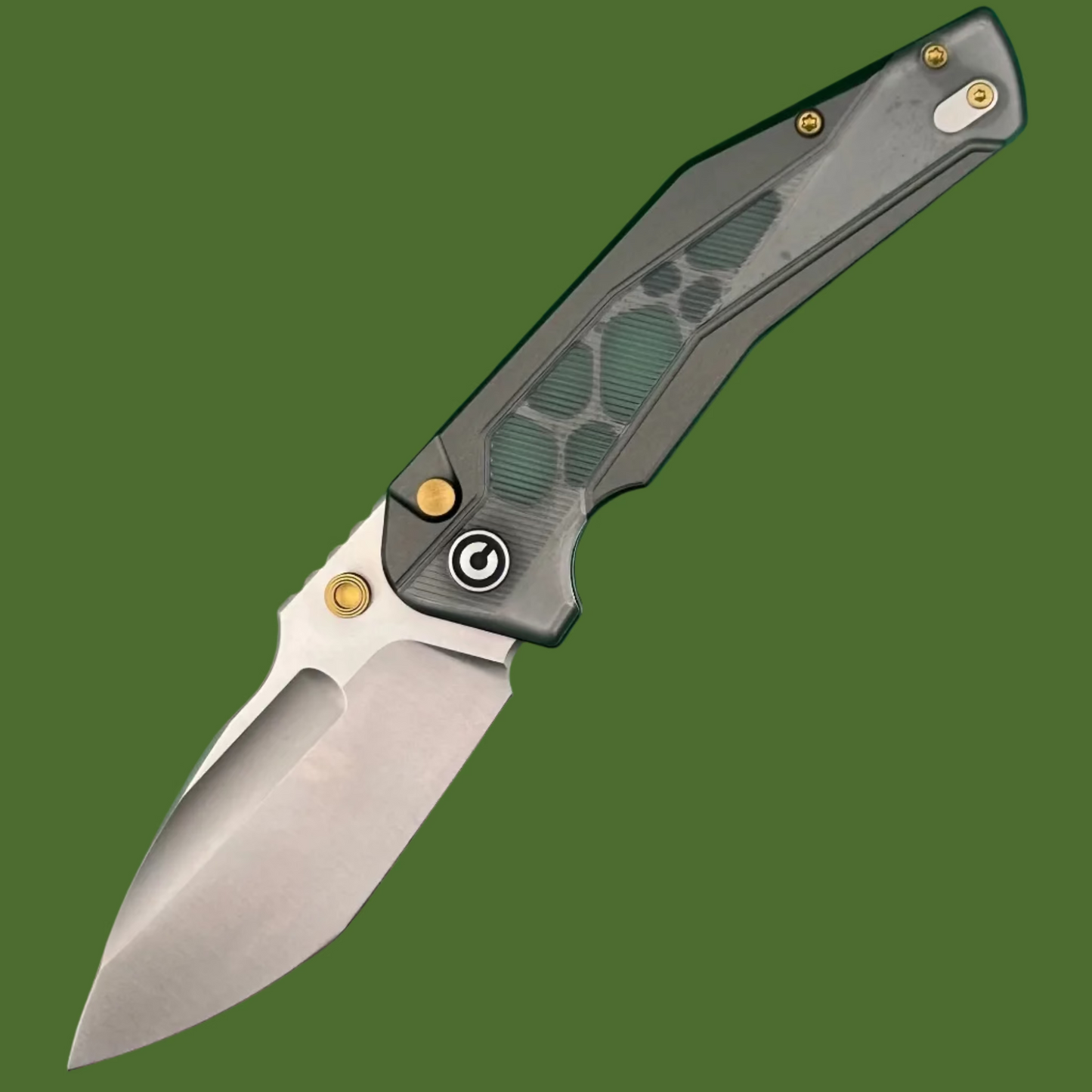 Civivi Wellmax Button Lock (Gray Aluminum/Lexan)