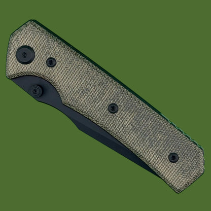 Chaves Blue Label Arison Street Liner Lock Green Micarta (Black PVD)