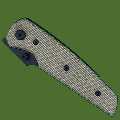 Chaves Blue Label Disciple Street Liner Lock Green Micarta (Black PVD)