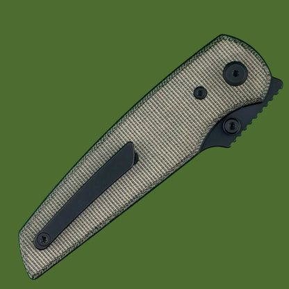 Chaves Blue Label Disciple Street Liner Lock Green Micarta (Black PVD)