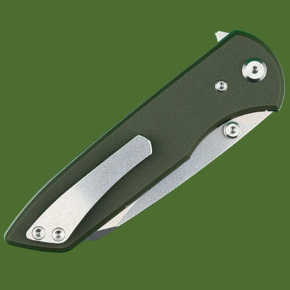 Chaves Blue Label Arrestor 229 Liner Lock OD Green G-10 (Belt Satin Finish)