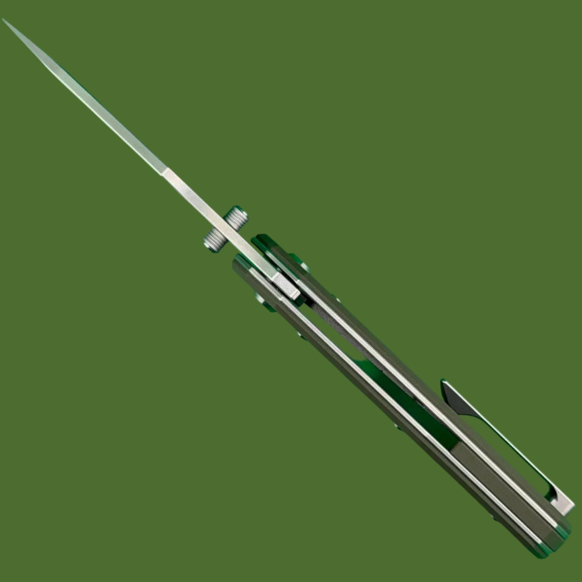 Chaves Blue Label Omega Street Liner Lock OD Green G-10 (Belt Finish Satin)