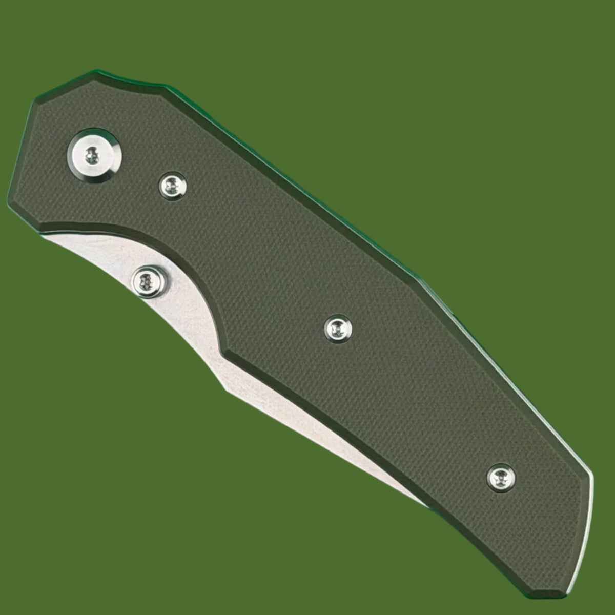 Chaves Blue Label Omega Street Liner Lock OD Green G-10 (Belt Finish Satin)