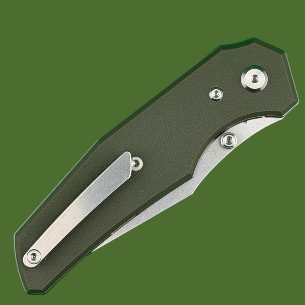 Chaves Blue Label Omega Street Liner Lock OD Green G-10 (Belt Finish Satin)