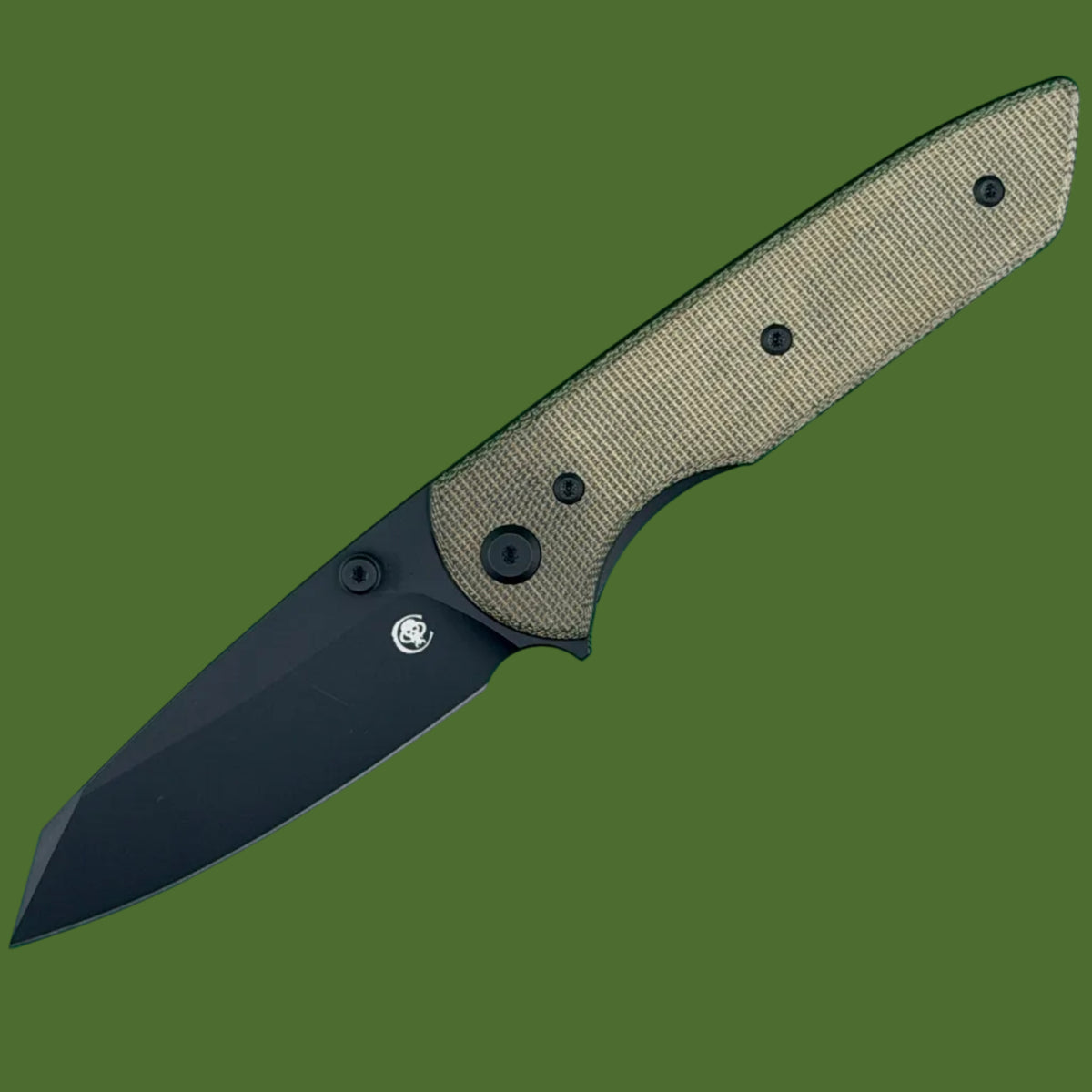 Chaves Blue Label Arrestor 229 Liner Lock Green Micarta (Black PVD)