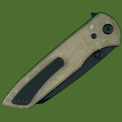 Chaves Blue Label Arrestor 229 Liner Lock Green Micarta (Black PVD)
