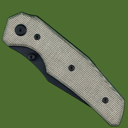 Chaves Blue Label Omega Street Liner Lock Green Micarta (Black PVD)