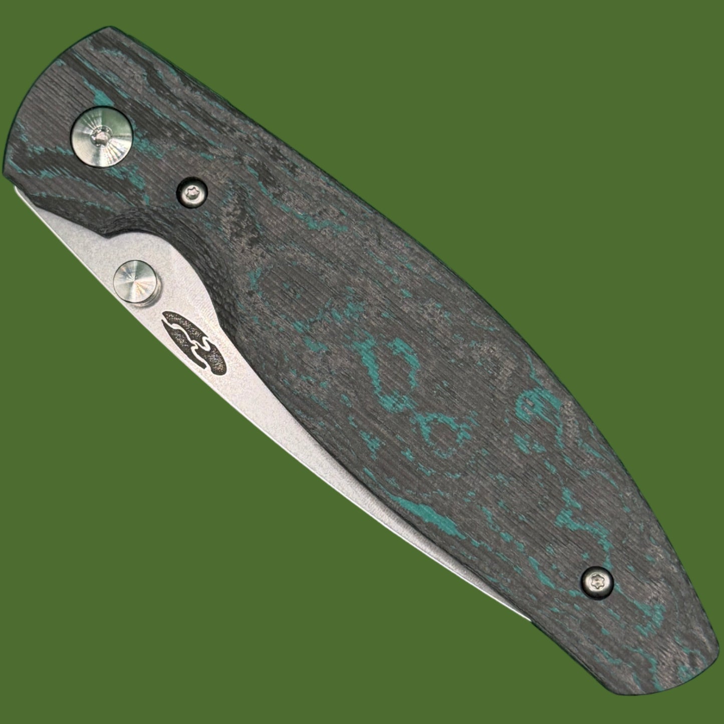 TRM x Springfield EDC Exclusive Atom 3D Brittany Blue CamoCarbon Magnacut