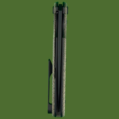 Chaves Blue Label Phase 229 Liner Lock Green Micarta (Black PVD)
