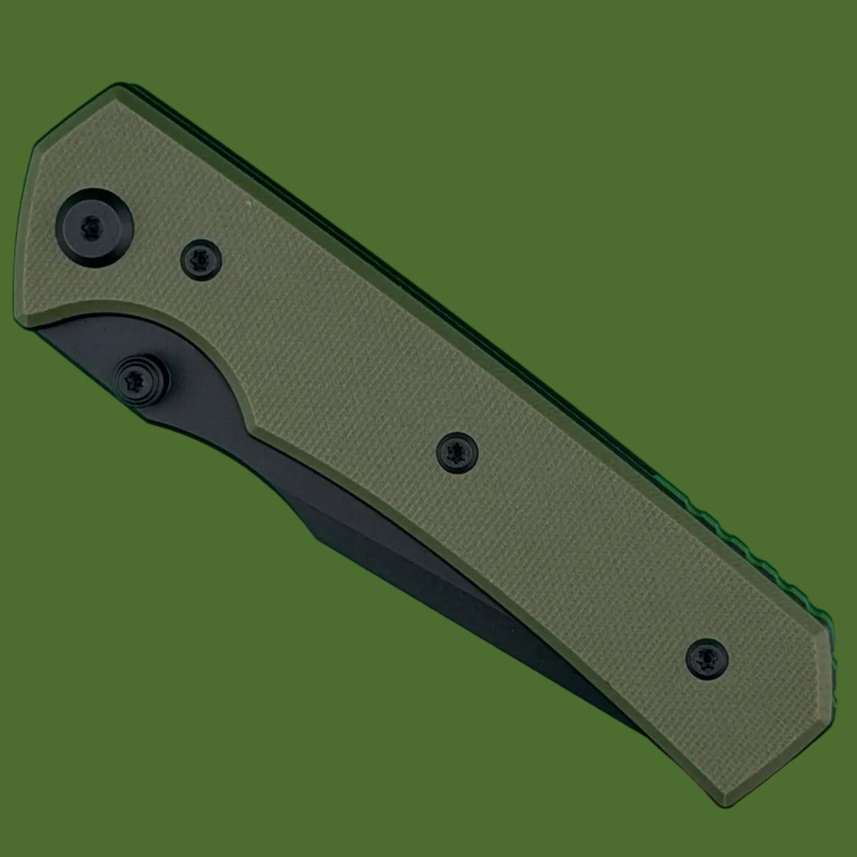 Chaves Blue Label Arison Street Liner Lock OD Green G-10 (Black PVD)