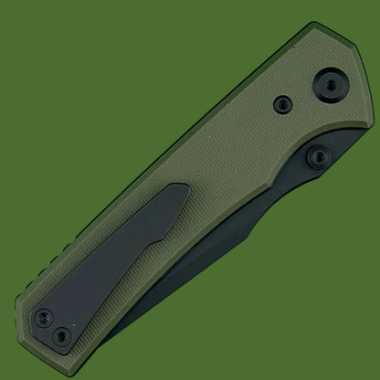 Chaves Blue Label Arison Street Liner Lock OD Green G-10 (Black PVD)