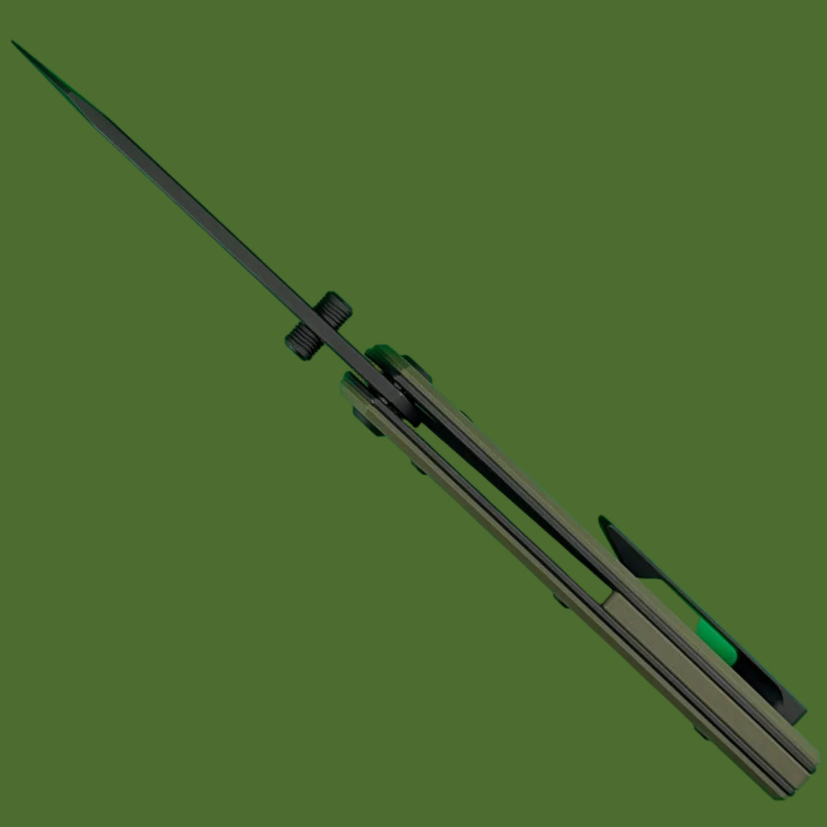 Chaves Blue Label Arrestor 229 Liner Lock OD Green G-10 (Black PVD)