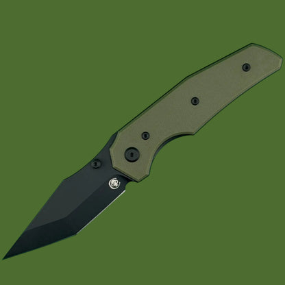 Chaves Blue Label Omega Street Liner Lock OD Green G-10 (Black PVD)