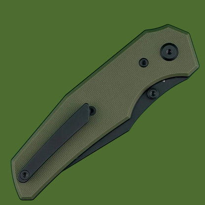 Chaves Blue Label Omega Street Liner Lock OD Green G-10 (Black PVD)