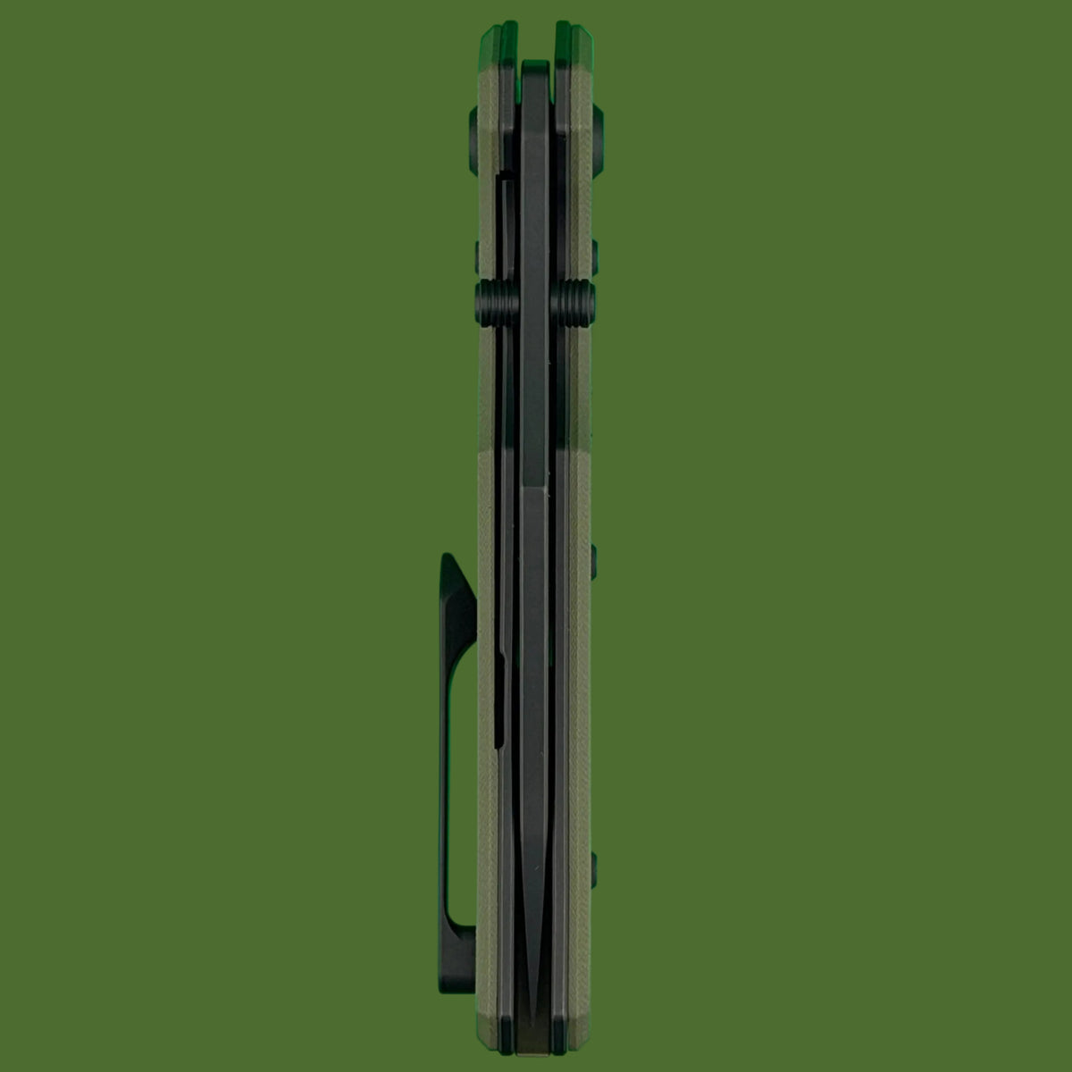Chaves Blue Label Omega Street Liner Lock OD Green G-10 (Black PVD)