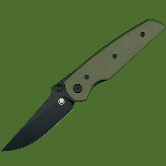 Chaves Blue Label Disciple Street Liner Lock OD Green G-10 (Black PVD)