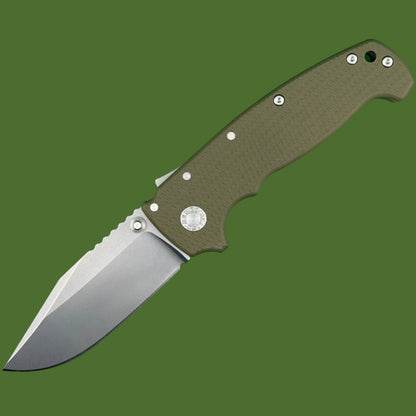 Demko AD20 XXX Clip Point Stud Only 3V OD Green G-10