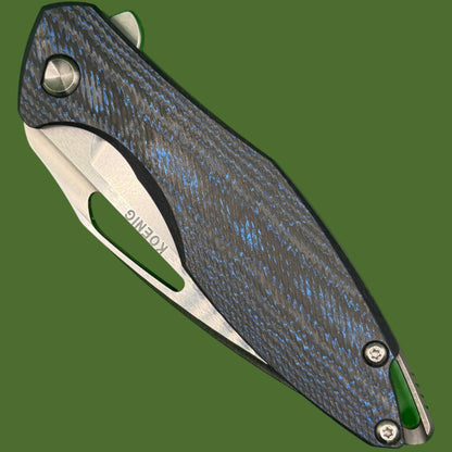 *Pre-Owned* Koenig Arius Gen 4 Flipper Marbled Blue Carbon Fiber
