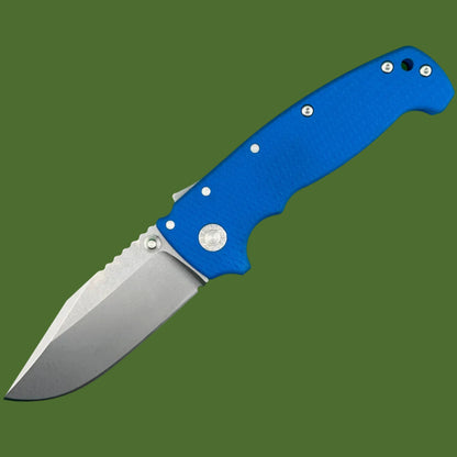 Demko AD20 XXX Clip Point Stud Only 3V Blue G-10