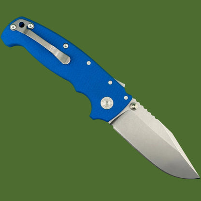 Demko AD20 XXX Clip Point Stud Only 3V Blue G-10