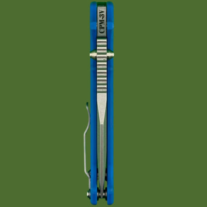 Demko AD20 XXX Clip Point Stud Only 3V Blue G-10