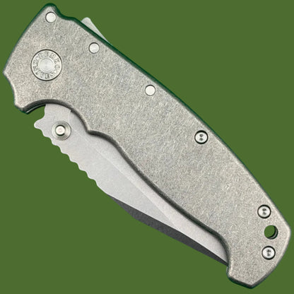 Demko AD20 XXX Clip Point Stud Only 3V Smooth Titanium