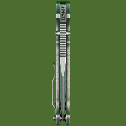 Demko AD20 XXX Clip Point Stud Only 3V Smooth Titanium
