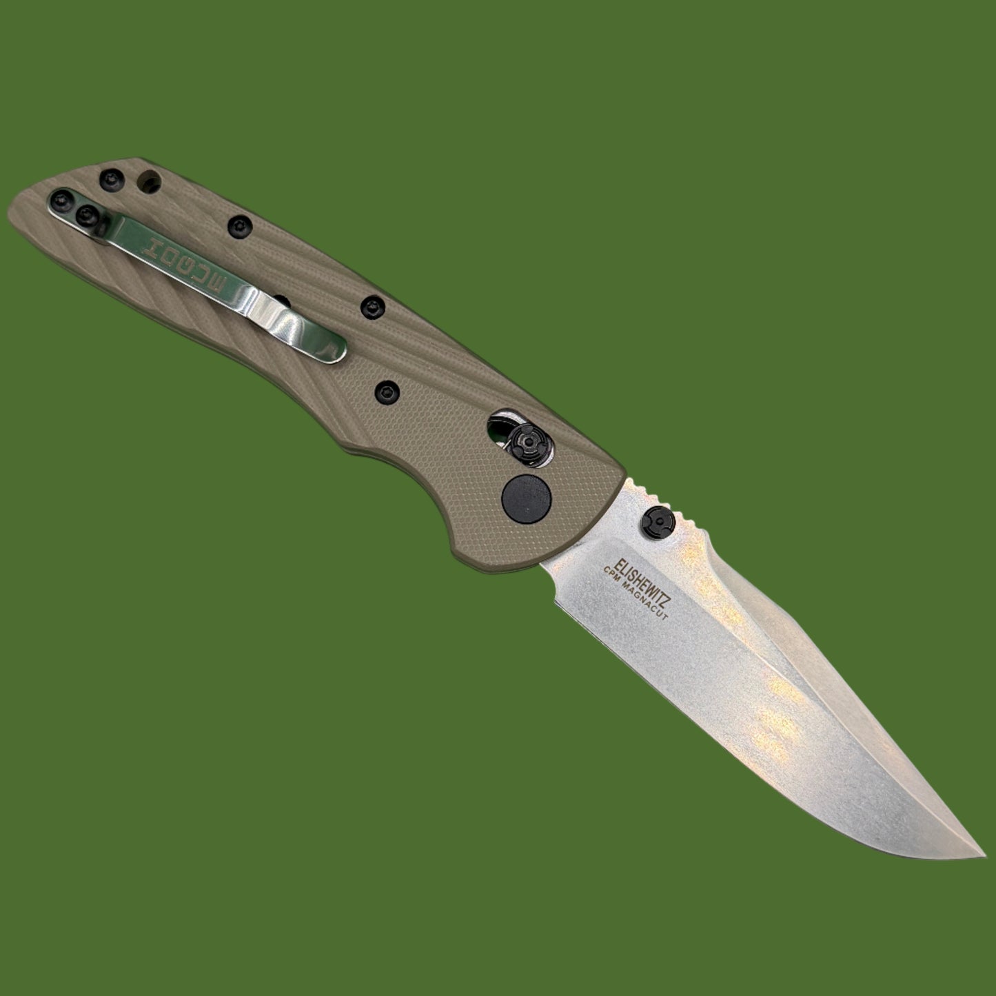 *Pre-Owned* Hogue Deka Clip Point Tan G-10 Magnacut