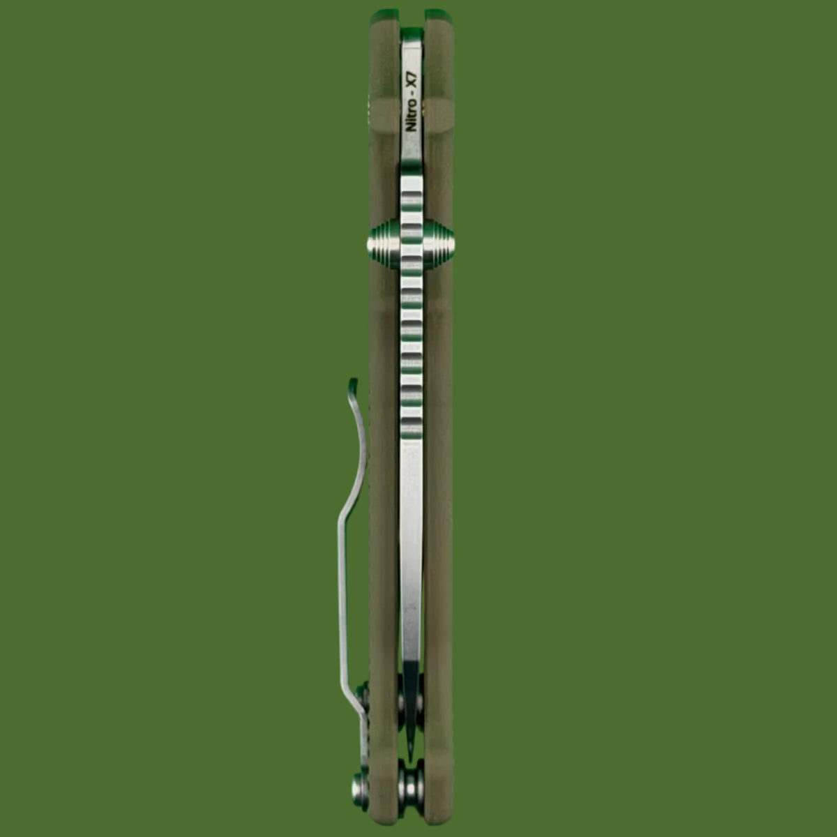 Demko AD20I Slim Shark Foot Textured OD Green G-10