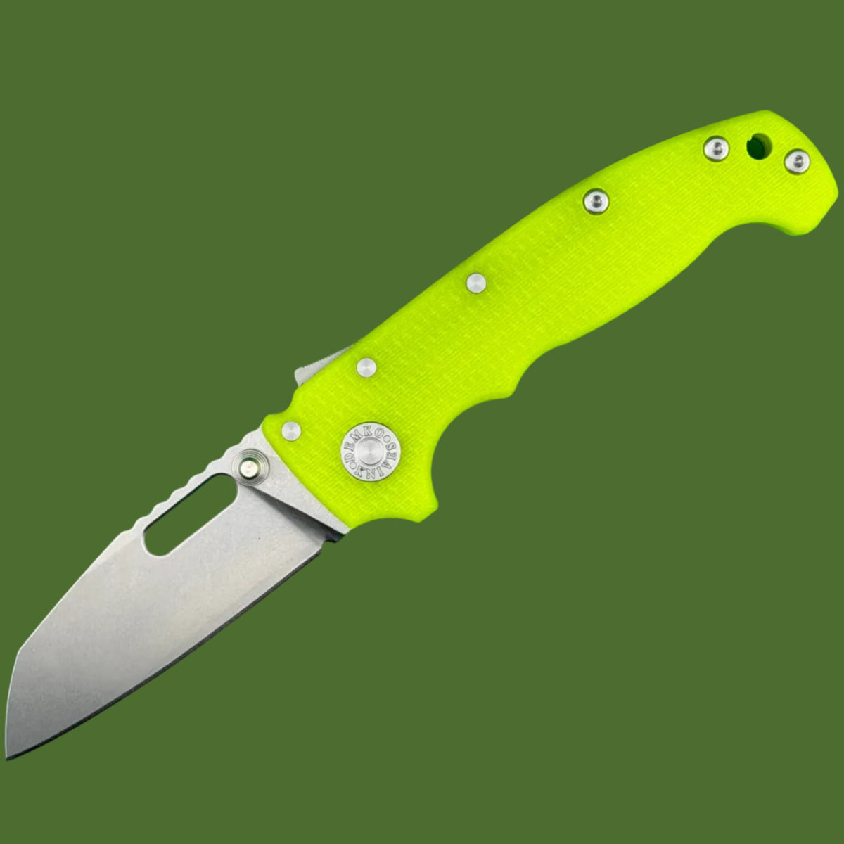 Demko AD20I Slim Shark Foot Textured DayGlow G-10