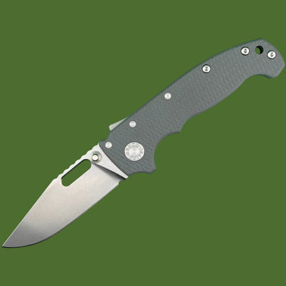 Demko AD20I Slim Clip Point Textured Grey G-10
