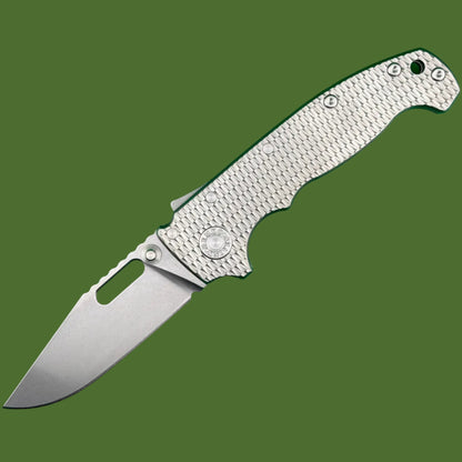 Demko AD20I Slim Clip Point Textured Titanium