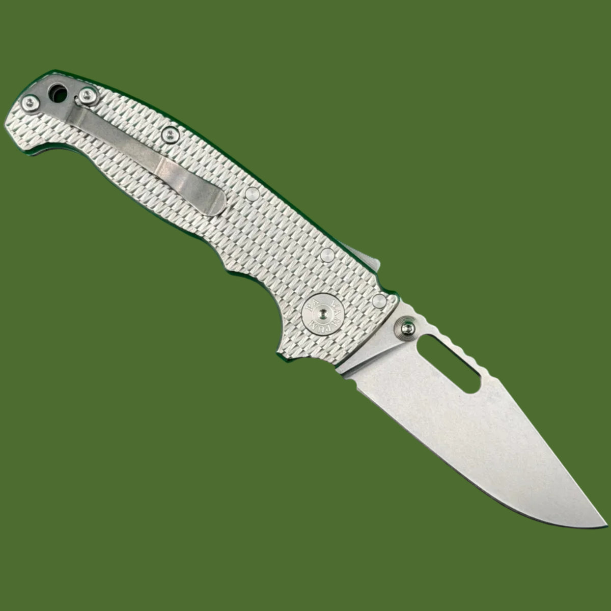 Demko AD20I Slim Clip Point Textured Titanium