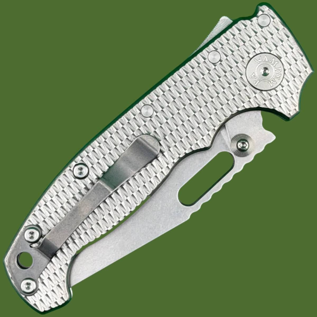 Demko AD20I Slim Clip Point Textured Titanium