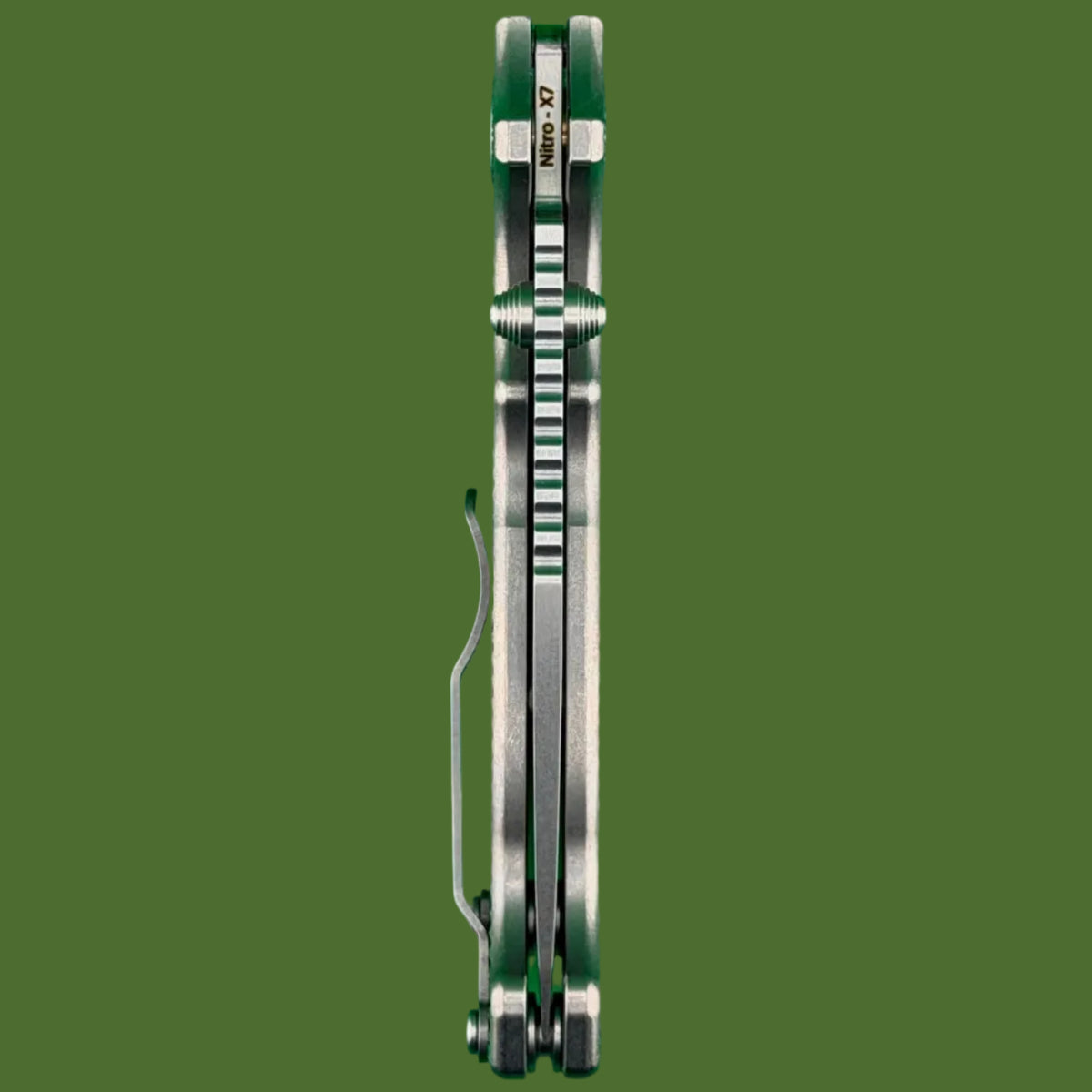 Demko AD20I Slim Clip Point Textured Titanium