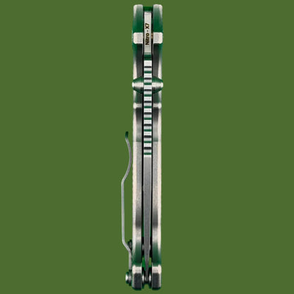 Demko AD20I Slim Clip Point Textured Titanium