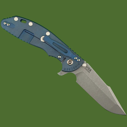 Hinderer XM-24 Harpoon Spanto Battle Blue Translucent G-10
