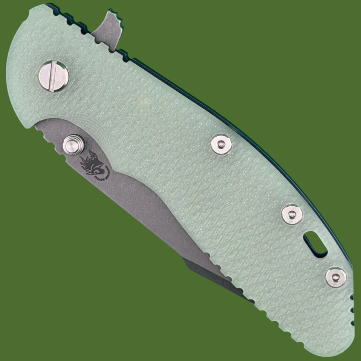 Hinderer XM-24 Harpoon Spanto Battle Blue Translucent G-10
