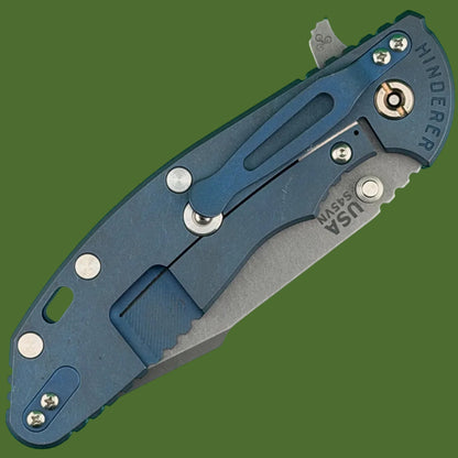Hinderer XM-24 Harpoon Spanto Battle Blue Translucent G-10